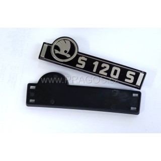 Rear hood emblem Škoda 120S