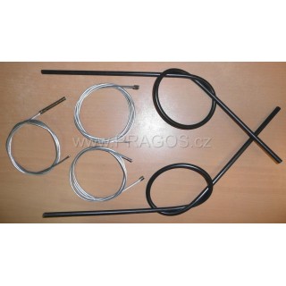 Lanovody ruční brzdy kompletní, sada, Škoda Spartak, Octavia, Felicia (ne 1200–2)