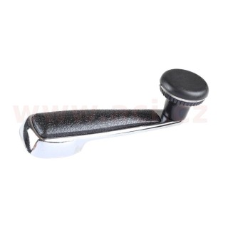 Klička stahovacího mechanismu okna, chrom + černá, L=P