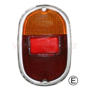 Sklo zadního světla s chromovým rámečkem, L=P r.v. od 61-