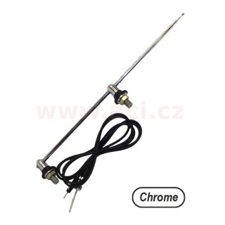 Anténa se dvěma úchyty, chrom, 1150 mm
