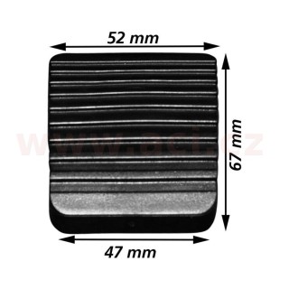 Povrchová vrstva spojkového i brzdového pedálu, původní design