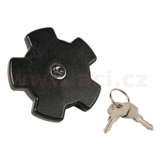 Víčko palivové nádrže, uzamykatelné s klíči, kovové r.v. 74-77