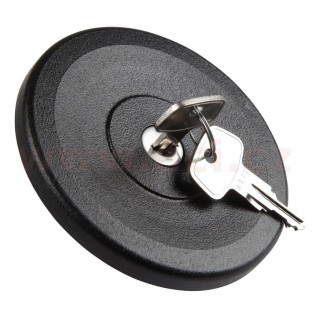 Víčko palivové nádrže, uzamykatelné s klíči, černé