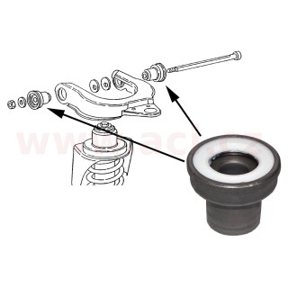 Horní gumové uložení předního ramene  L=P