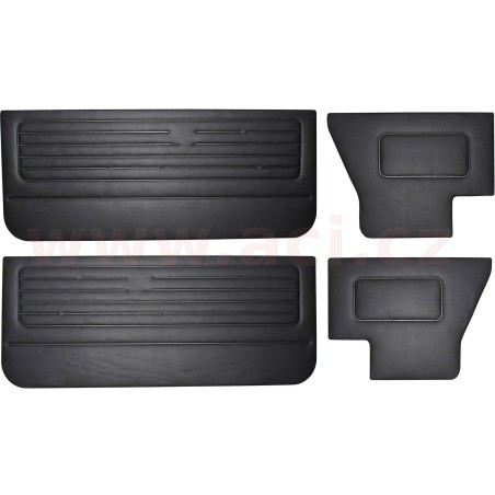 Interiérové dveřní panely Golf Cabrio, černé, 4 ks