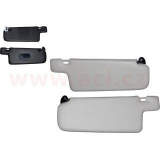 Sada slunečních clon, černé/krémové, 2 ks