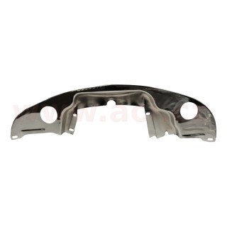 Zadní plech motoru, s otvorem pro vzduchovou hadici a bez otvoru pro předehřev, chrom