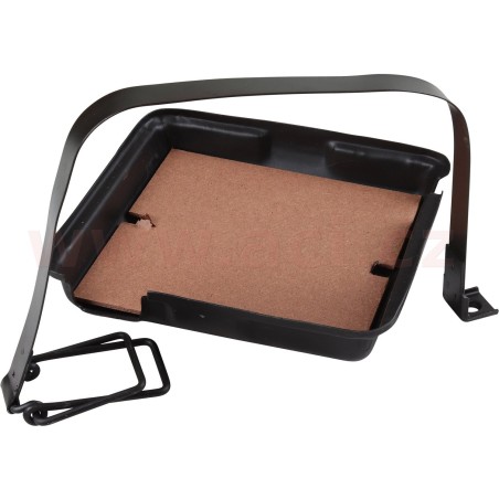 Držák baterie včetně pásku pro uchycení pro 6V baterii, OE styl r.v. do -67