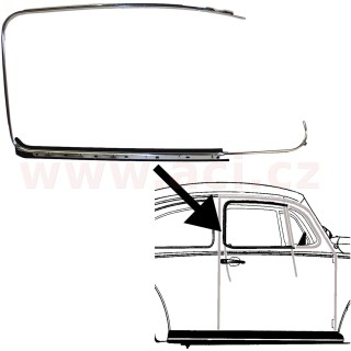 Vnější okenní rám s hliníkovou lištou, OE kvalita,  P r.v. 64-86