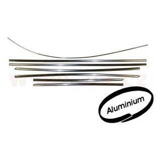 Sada hliníkových ozdobných lišt, 7 ks, OE styl r.v. 62-66