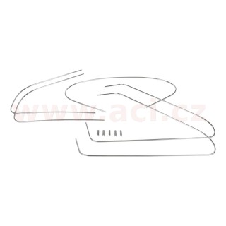 Sada bočních lišt na těsnění oken, hliník r.v. 54-57