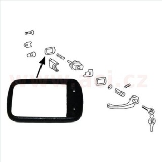 Gumové těsnění vnější kliky dveří, zadní část  L=P r.v. 59-67