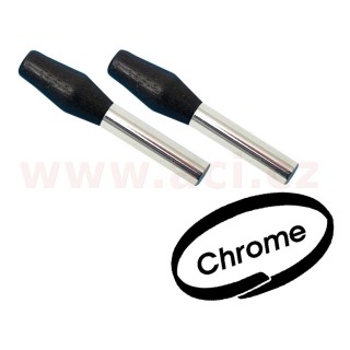 Kolíky zámku dveří chromové, černá špička 2 ks  L+P r.v. 66-86