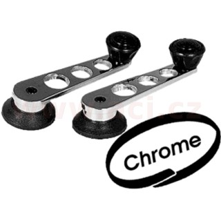 Set okenních kliček, chrom + černé L+P r.v. 67-86
