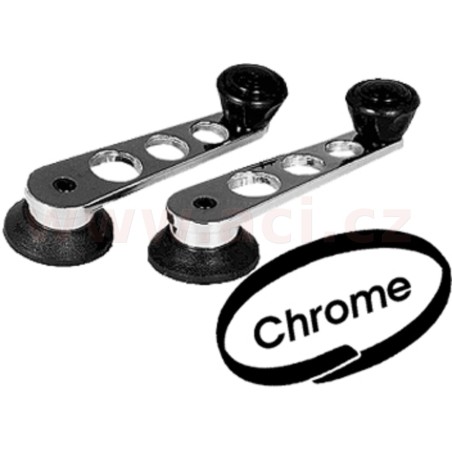 Set okenních kliček, chrom + černé  L+P r.v. 67-86