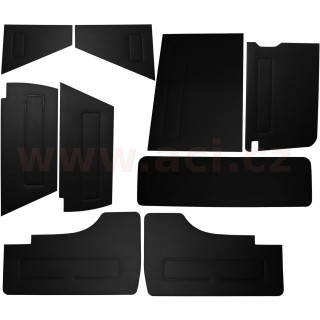 Sada interiérového obložení dveří a boků pro Bus, 9 ks, černý vinyl r.v. od 83-