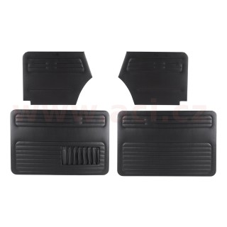 Set interiérového obložení dveří a boků pro Cabrio, černý vinyl, 4 ks r.v. 66-72