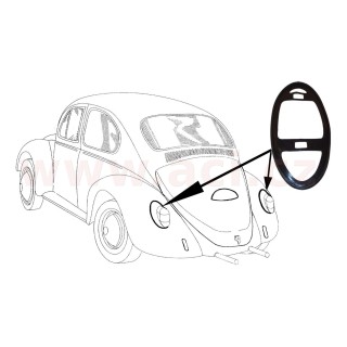 Gumové těsnění zadního světla  L=P r.v. 61-67