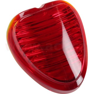 Skleněná čočka zadního světla, srdcový tvar  L=P r.v. 52-55