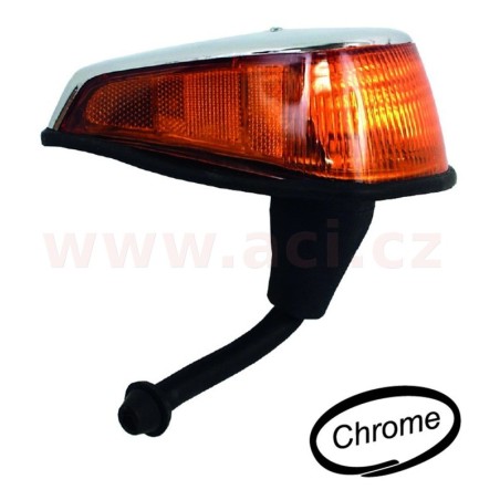 Přední blikač pro montáž do blatníku chrom/oranžový US verze  P r.v. 70-78