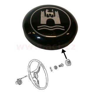 Tlačítko klaksonu do volantu, logo Wolfsburg r.v. 59-70