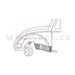 Spodní zadní část předního podběhu L