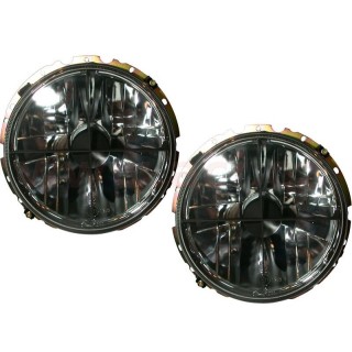 Set předních světel H4, čiré/černé  L+P