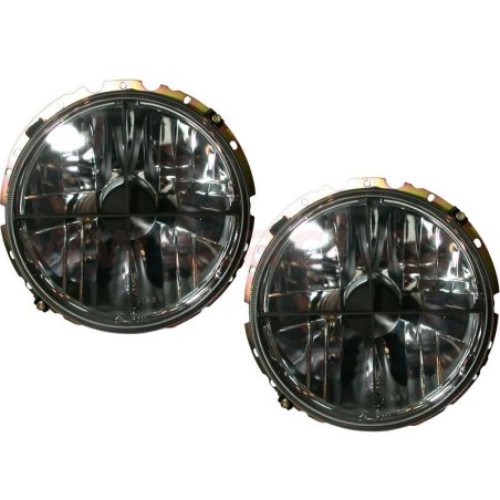 Set předních světel H4, čiré/černé  L+P