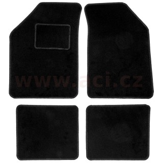 Textilní koberečky černé (sada 4 ks)