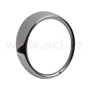 Rámeček předního světla s jedním otvorem kovový, chrom, L=P r.v. od 73-