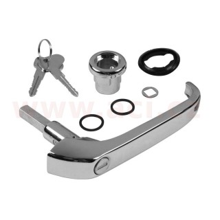 Vnější klika bočních posuvných dveří včetně zámku, 2 klíčů a těsnění, chrom, P