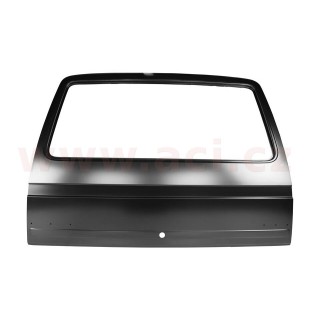 Zadní víko kufru, verze pro malý zámek, úchyty na emblémy na obou stranách r.v. do -83