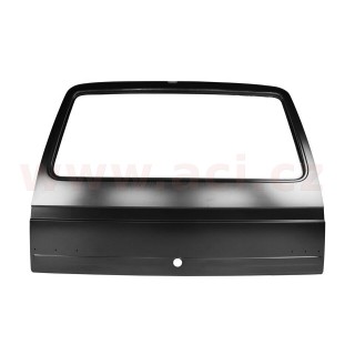 Zadní víko kufru, verze pro velký zámek, úchyty na emblémy na obou stranách r.v. 83-87