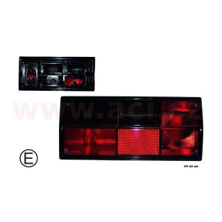 Sklo zadního světla červené/kouřové pro objímku Hella, L