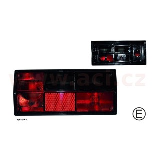 Sklo zadního světla červené/kouřové pro objímku Hella, P