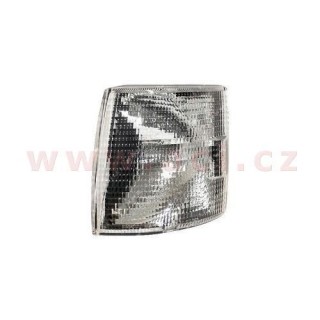 Přední blikač bílý s černým rámečkem komplet L