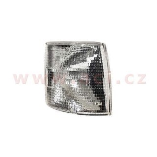 Přední blikač bílý s černým rámečkem komplet P