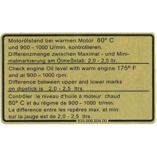 Samolepka hladina oleje (3.0) r.v. 77-80