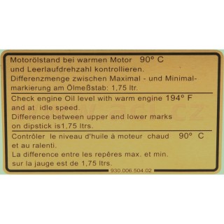 Samolepka hladina oleje (3.0 - 3.3) r.v. 80-89