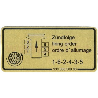 Samolepka pořadí zapalování (911 a 911 Turbo) r.v. 79-89