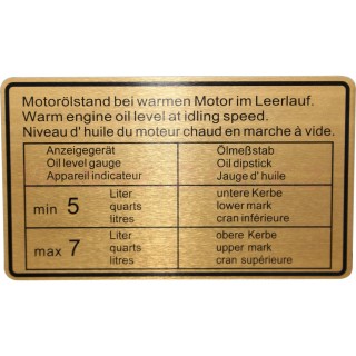 Samolepka hladina oleje (2.0 - 2.4) r.v. 69-72