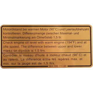 Samolepka hladina oleje (964, 993) ne Turbo