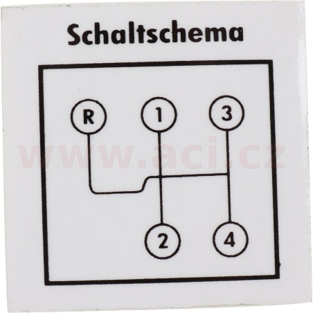 Samolepka "Schaltschema" na čelní sklo