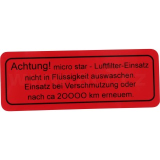Samolepka "Achtung! Micro star"
