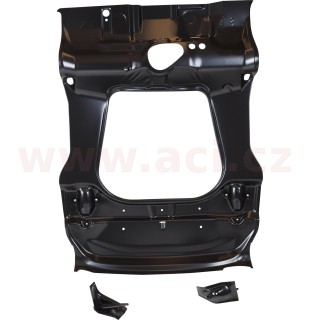 Přední část podlahy s držáky tlumičů a tunelem nápravy