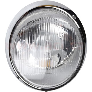 Přední světlo H4 s chromovým rámečkem, E-mark, OE kvalita  L=P r.v. 69-83