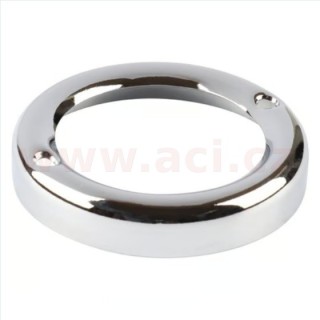 Kulatý chromový rámeček blikače  L=P r.v. 50-55