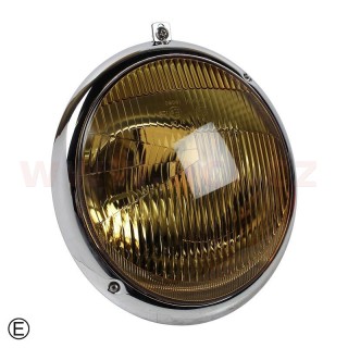 Přední světlo asymetrické komplet žluté sklo  L=P r.v. od 55-