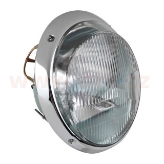 Přední světlo H1 + H1 čiré s chromovým rámečkem, typ Bosch  L=P r.v. do -73